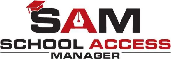 A logo for an it company called samm school access management.